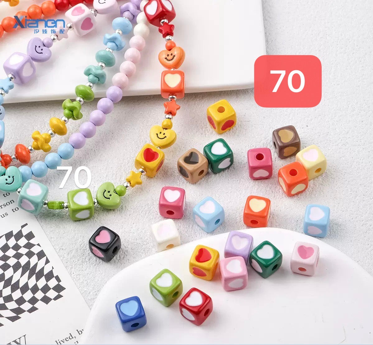120+ designs of acrylic beads, $1.5/10pcs or more, Link 3(61-90)