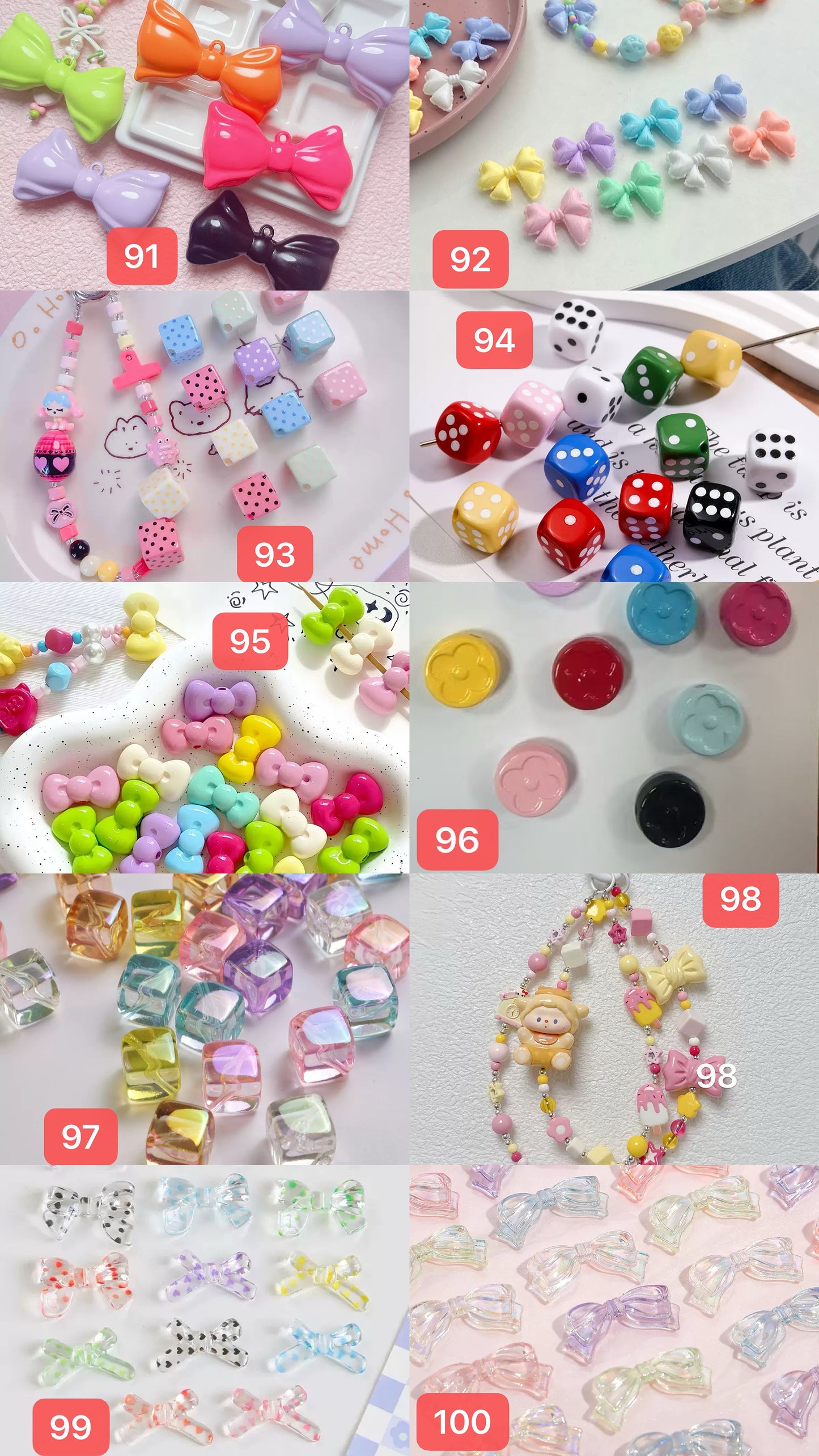 120+ designs of acrylic beads, $1.5/10pcs or more, Link 4(91-120)