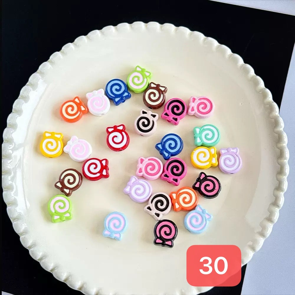 120+ designs of acrylic beads, $1.5/10pcs or more, Link 1(01-30)