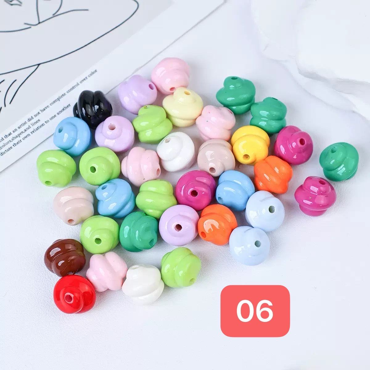 120+ designs of acrylic beads, $1.5/10pcs or more, Link 1(01-30)