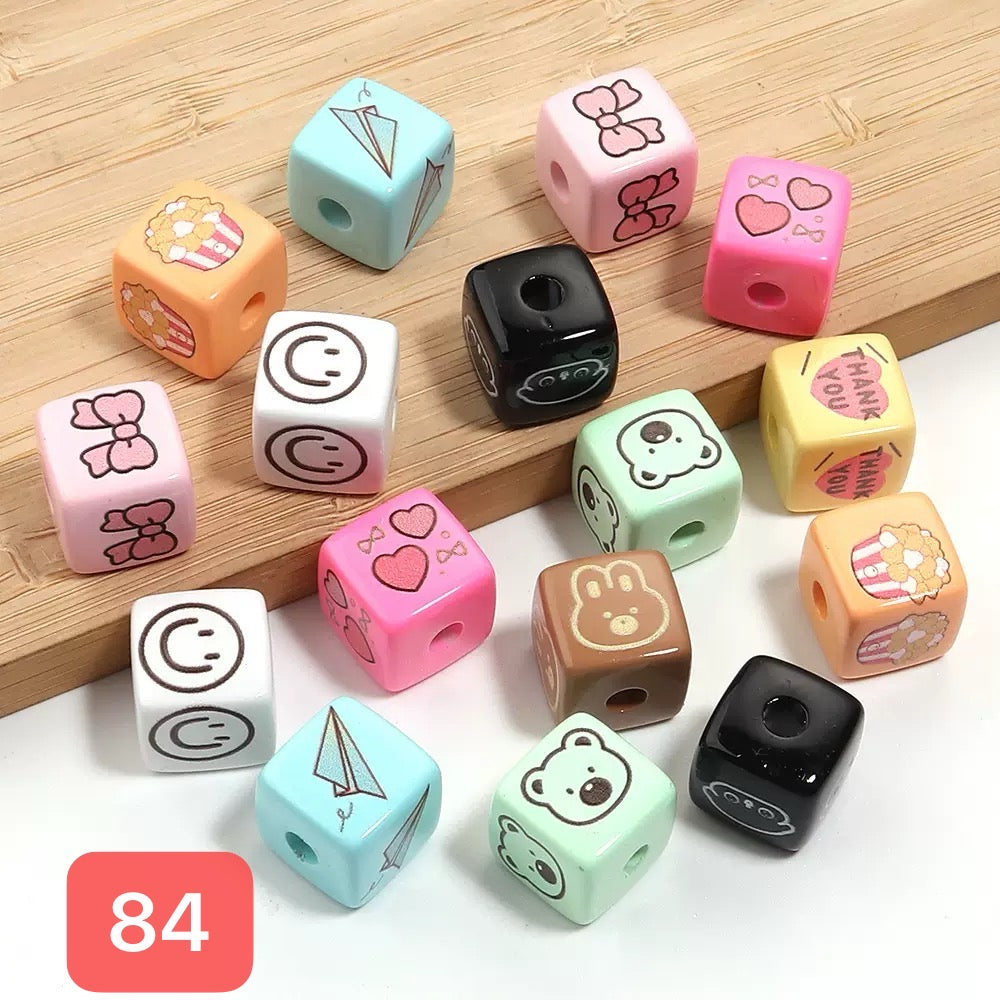 120+ designs of acrylic beads, $1.5/10pcs or more, Link 3(61-90)