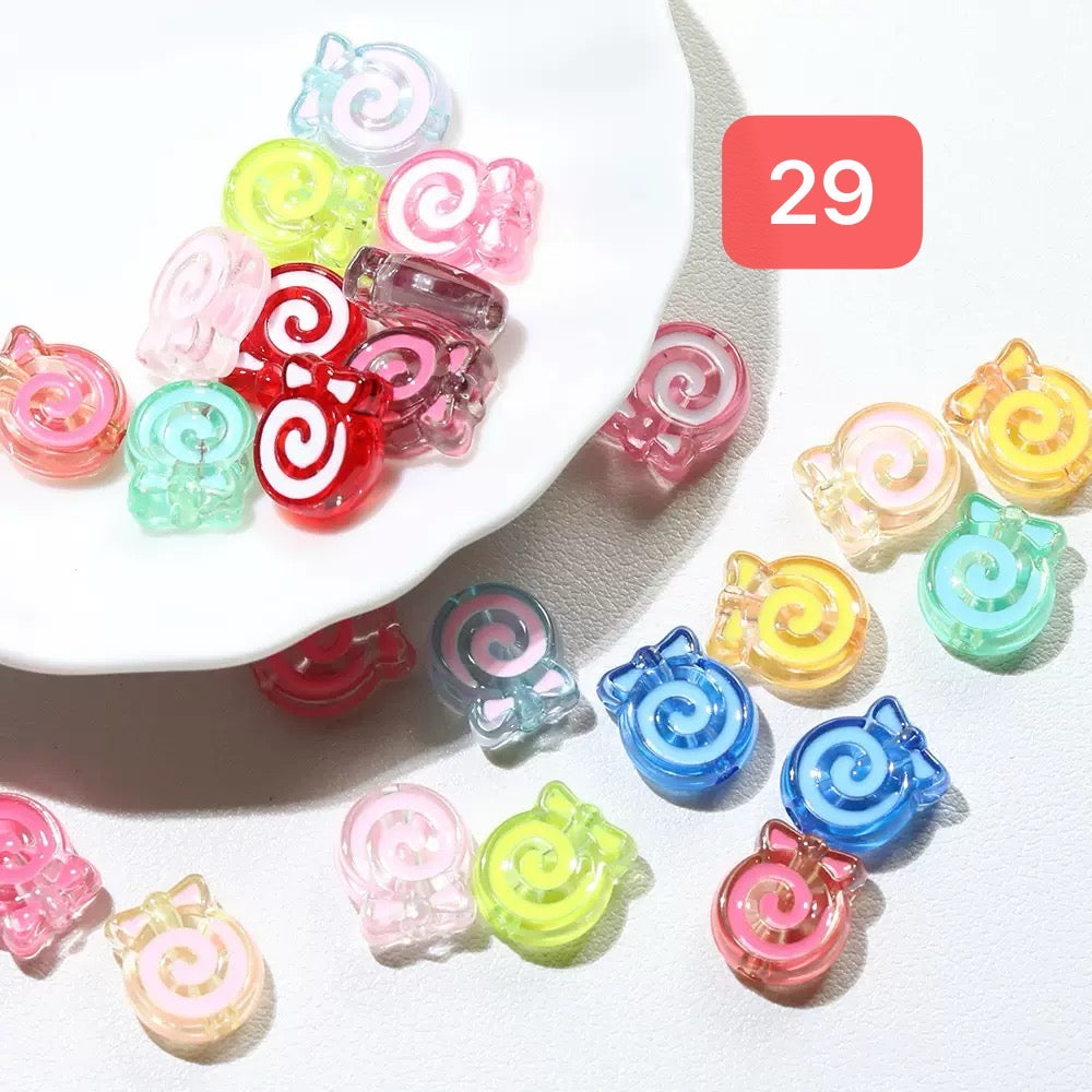 120+ designs of acrylic beads, $1.5/10pcs or more, Link 1(01-30)