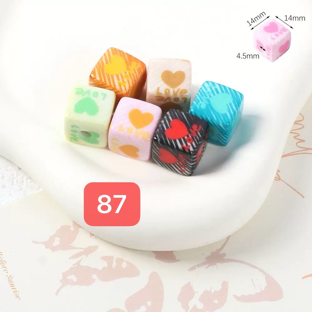 120+ designs of acrylic beads, $1.5/10pcs or more, Link 3(61-90)